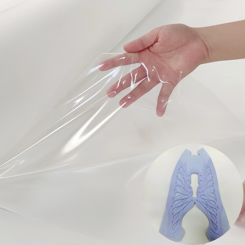 Reinforced heel and toe sections of shoes bonded with TPU hot melt adhesive film providing high elasticity strong durable and hydrolysis-resistant material support