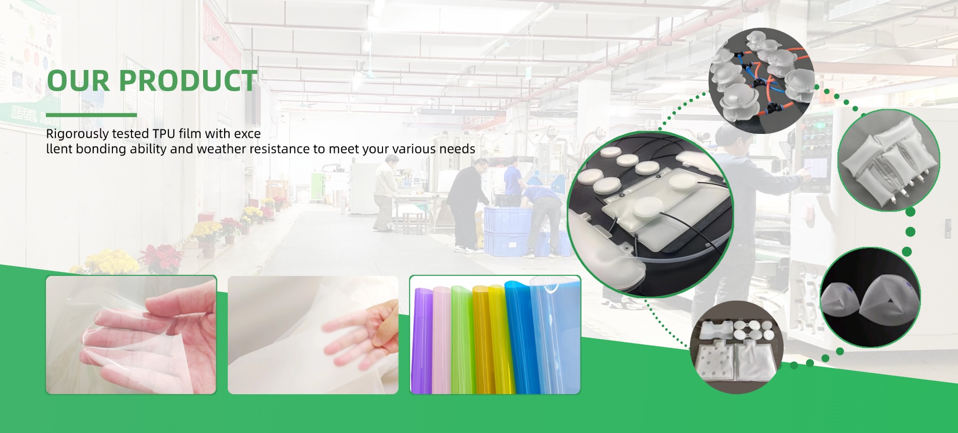 ฟิล์ม TPU ที่ผ่านการทดสอบอย่างเข้มงวดจากโรงงาน GreenTPU ให้ความสามารถในการยึดติดที่ยอดเยี่ยมและทนต่อสภาพอากาศสำหรับการใช้งานต่างๆ