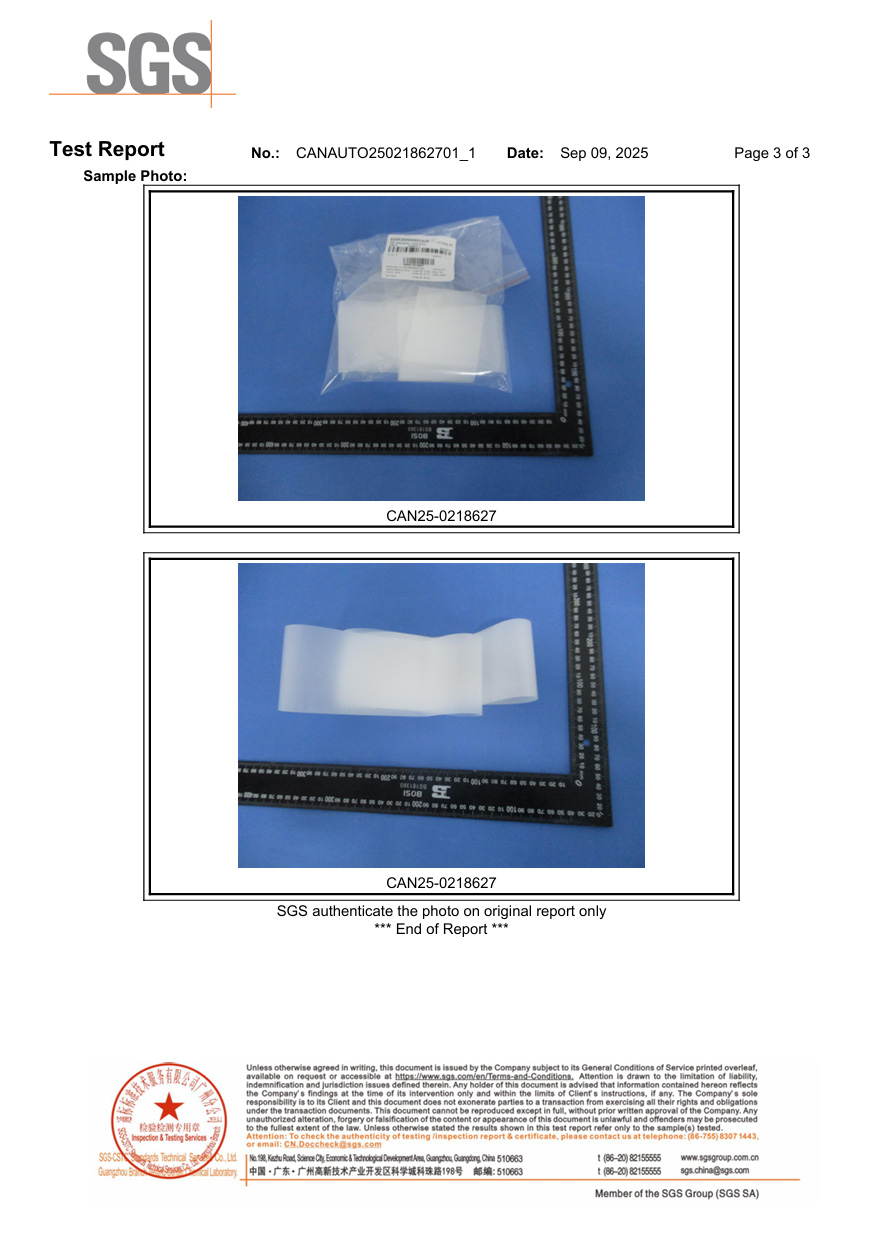 SGS Automotive Fogging Test Report